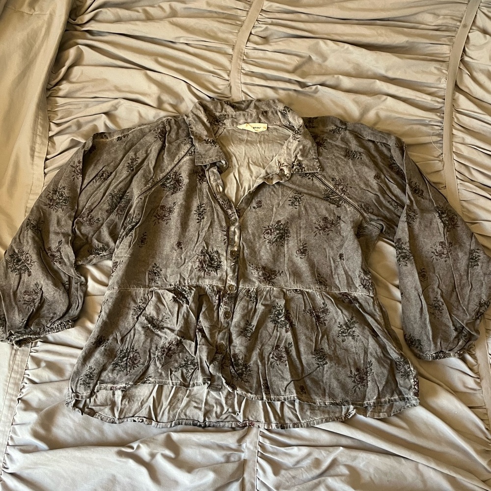 Lucky Brand Floral Patterned Blouse